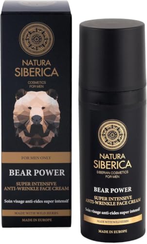 Natura Siberica Bear Power Super Intensive Anti-Wrinkle Face Cream for Men, 50 ml (Pack of 1)