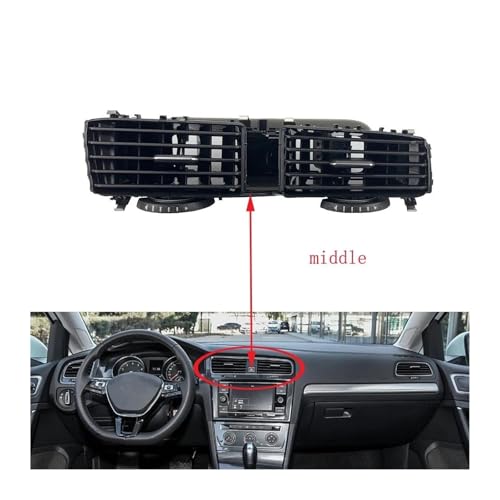Aérateurs climatisation VW Golf 7 grille centrale de tableau de bord MK7 2013-2019 - 2