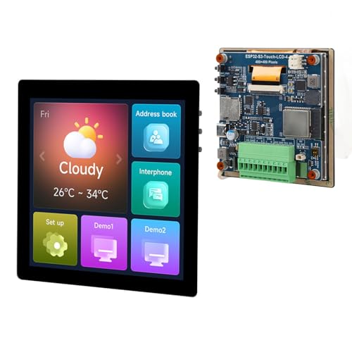 ESP32-S3 Development Board 4 Inch Multi Touch LCD Screen with 480x480 Resolution 65K Colors BLE5 Capacitive Touch Display Supports CAN RS485 I2C Interfaces