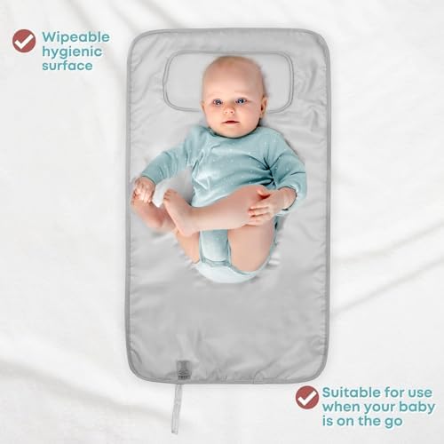 Miniatura 7 de Hamur Home Cambiador portátil  Impermeable, lavable y fácil de limpiar, plegable cambiador de bebé de viaje para bolsa de pañales, compacto y