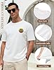 heekpek Mens T Shirt Cotton T-Shirts for Men Short Sleeve Tops Crew Neck Graphic Printed Tee, D White, XXL #3