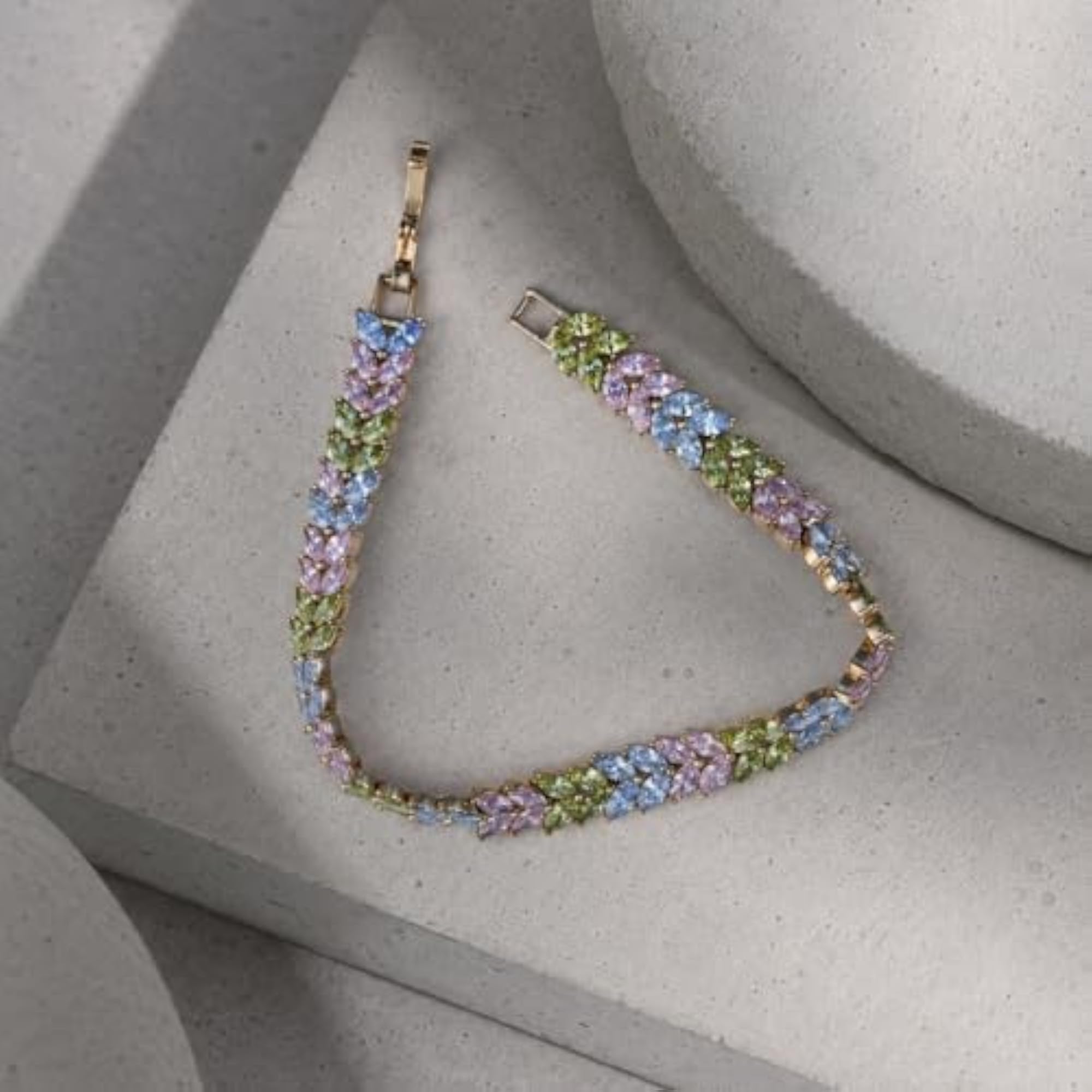 Women's Multicolor Pastel Tennis Bracelet