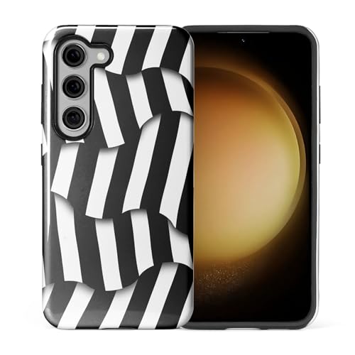 Coque Samsung S23 HL2 protection double couche rigide silicone motif géométrique