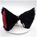Cat Ears Hair Clip Cat Headband Halloween Kitty Fox Hair Barrettes Anime Lolita Women Girls Cute Party Decoration Cosplay Costume Handmade Sweet Cat Headpiece Kitten Hair Accessories Black with Red