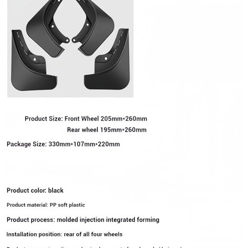 Garde-boue voiture anti-projections pour roues Tesla Model 3 2024 - 5