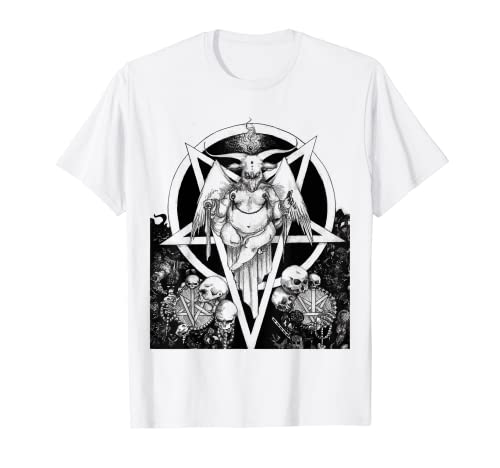 Baphomet Satanist Goat Satanic Dark Art Evil 666 pentagrama Camiseta