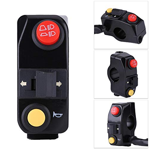 Anauto 7/8" Motorcycle Handlebar Control Switch Handlebar Mount Switches Handlebar On Off Switch With Horn Turn Signal High Low Beam Control Universal For Motorbike Electric Bike Atv Scooter #TOP4