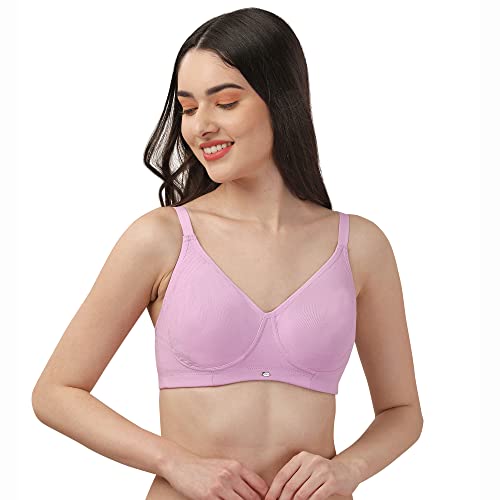 Image of SOIE Women's Cotton Spandex Non Padded Non Wired Full Coverage Encircled T-Shirt Bra with Adjustable Straps & U-Back - Everyday Comfort Fit
