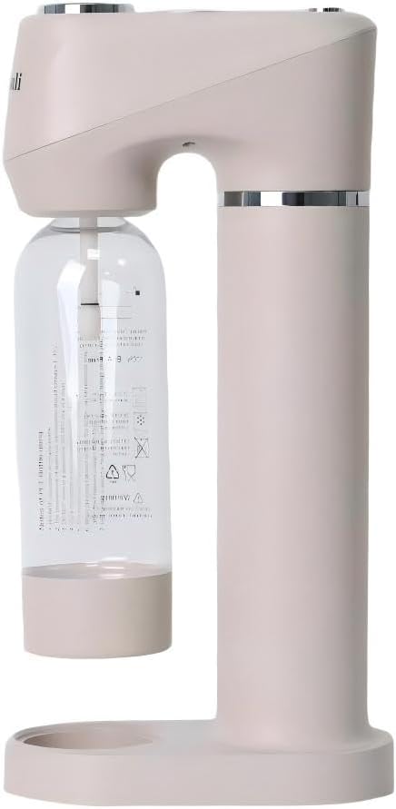 ZestCuli Home Soda Streaming Machine Soda Maker, Sparkling Water and Carbonated Water Machine, Compatible with 60l Co2 Cylinders (Not Included),Cream