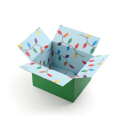 Image of Great Papers! GiftIn Corrugated Shipping Box, Holiday Lights, for Gifts, Birthdays, Holidays, and Care Packages, 2 Pack (2023059)