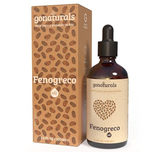 GoNaturals® Aceite de Fenogreco 100% Puro y Prensado en Frío, 100ml - Hidratante y Fortalecedor para Piel y Cabello - Aceite Reafirmante Corporal de Fenugreek, Ideal para Uso Diario