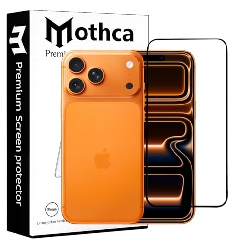 Image of Mothca Military-Grade Tempered Glass Screen Protector Compatible for iPhone 17 Pro Max with Edge to Edge Coverage - Case Friendly, Anti-Scratch & Bubble-Free Installation Kit
