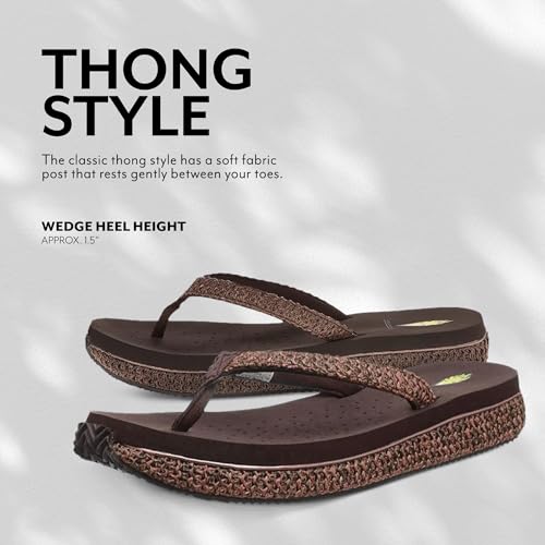 Image of VOLATILE womens Palau Woven Thong Platform Sandal | Casual Sandals