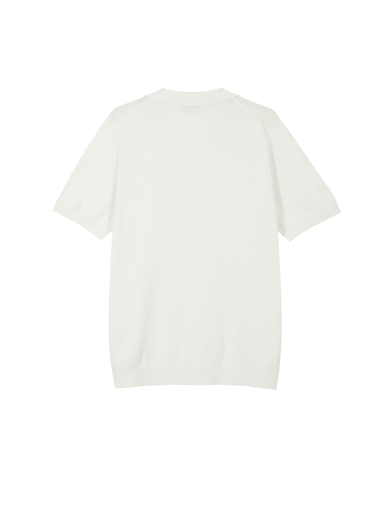 Diana Studio - Polo Rasata in Maglia senza bottoni, Uomo, 100% Cotone leggero extra ritorto, Maniche corte, Casual fit