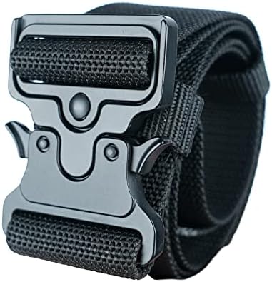 Work Tool Belt Quick Release Buckle,2-Inch Wide Adjustment Electrician Belt for 32-51inch Waist,Black