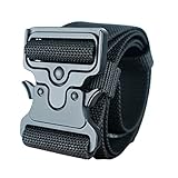 Work Tool Belt Quick Release Buckle,2-Inch Wide Adjustment Electrician Belt for 32-51inch Waist,Blac