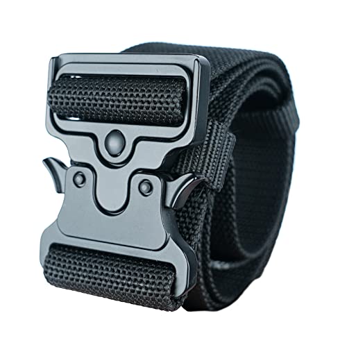 Work Tool Belt Quick Release Buckle,2-Inch Wide Adjustment Electrician Belt For 32-51Inch Waist,Black #TOP7