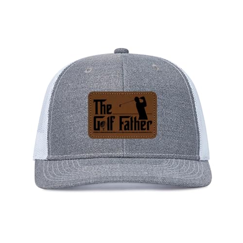 Image of Over Par and Under The Influence Golf Hat - Funny Golf Gag Gifts for Men & Dad | Adjustable Vintage Trucker Baseball Cap