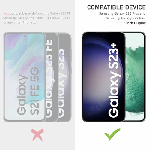 Image of SupCares Privacy Tempered Glass for Samsung Galaxy S23 Plus and Galaxy S22 Plus (6.6 Inch) With Installation Kit | 9H Edge to Edge Screen Protector | Black
