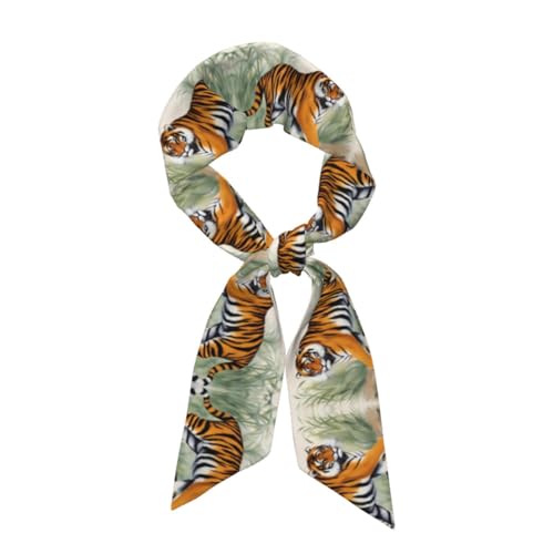 Tiger Pattern Women's Fashion Scarf Suitable as Scarves, hair scarves, headbands, headbands, handbands, Black, One Size