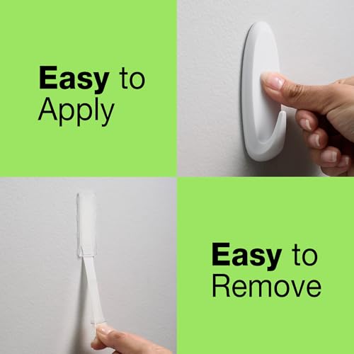 Image of FrogTape reMOVEables Heavy Duty Wall Hooks - Holds up to 5 lbs - Includes 1 Hook and 2 Strips - No Damage - Easy to Remove & Reuse - Large Wall Hook with Adhesive Strips - White (Pack of 1)