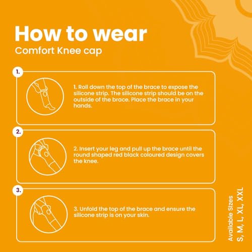 Image of Unisex 3D Knee Cap Red | Adjustable Support for Knee Pain Relief & Injury Prevention | Breathable, Comfortable & Durable|Ideal for Sports, Recovery & Daily Use - (Size - M)