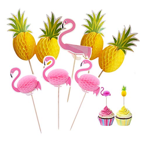 100 Pièces Bâtonnets à Cocktail 3D Flamant Cake Topper Brochettes de fruits en Bambou Bâtonnets à Cocktail en Papier pour la Décoration De Gâteaux Cupcakes Cocktails Décoration De noce de Fruits Cover