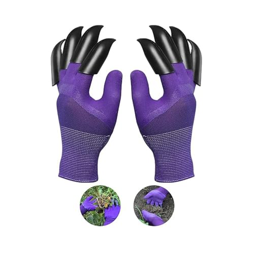 1 Pair Heavy Duty Gardening Gloves with Claws ﻿ (purple)