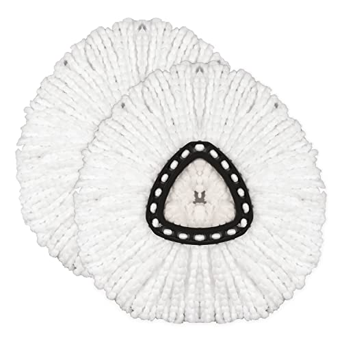 2 Pack Spin Mop Replacement Head Microfiber Mop Head Refills Spin Mop Refills Easy Cleaning Mop Head Replacement