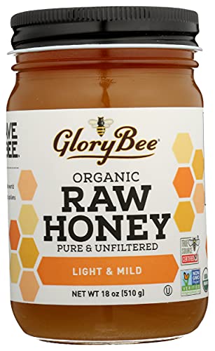 Miel Cruda Orgánica Ligera Glorybee 18 oz Pack 6 miniatura 1