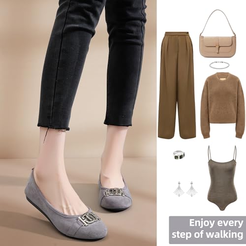 Women's Ballet Shoes Comfortable Slip on Round Toe Flat Casual Shoes for Walking, Driving, Dressy4