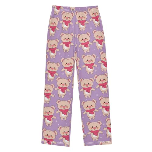 Boys' Pants Christmas Pig Animal Long Bottoms Jogger Pants Elastic Waist Trousers with Pockets S-XL
