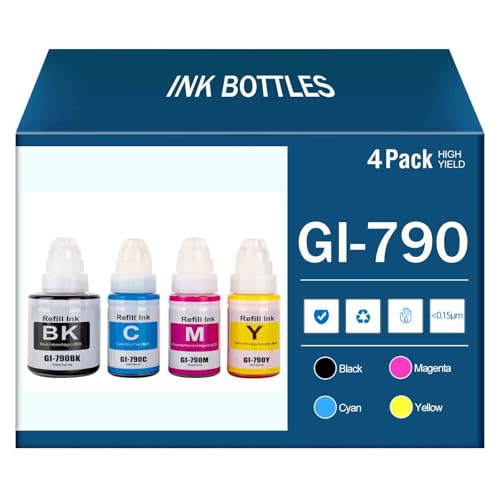 Encre de recharge GI-790 haute fluidité pour imprimante Canon PIXMA G3010 G2010, séchage immédiat