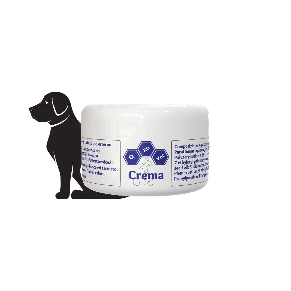 Ozo-Vet | Crema Cane 100 ml | Riattivazione Cutanea Cane, Dermatite Cane, Lenitivo per Piaghe e Pododermatiti