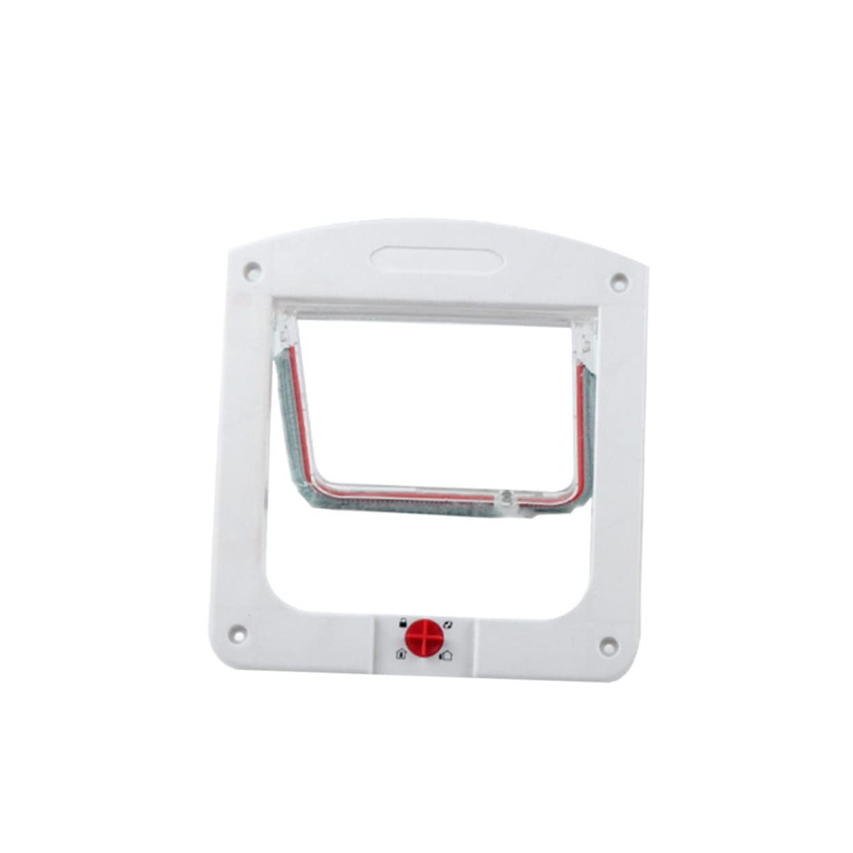 Sosoport Cat Door Pet Gate for Cats Pp Material Pet Entry Exit Door Durable Noise Reduction Easy to Install