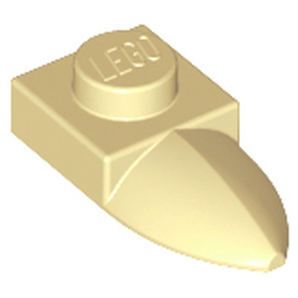 LEGO Plate, Modified 1 x 1 with Tooth Horizontal Part 49668, Building Brick Component, Part 49668, Choose Your Colour (Tan, 50, Bricks)