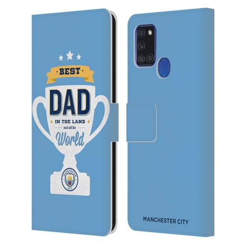 Étui en cuir Man City pour Samsung A21s aux finitions soignées et élégantes