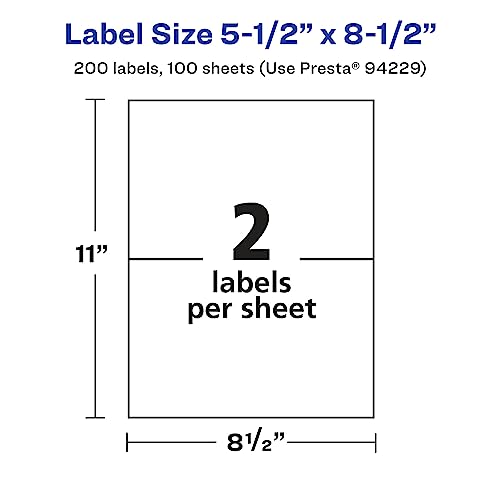 Avery Matte Clear Rectangle Labels, 5.5" x 8.5", 200 Matte Clear Labels, Laser/Inkjet Printable by Avery - Image 5