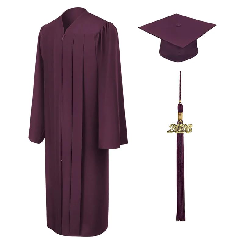 Image of CLERKMANS Unisex Adult Matte Graduation Gown, Choir Robe