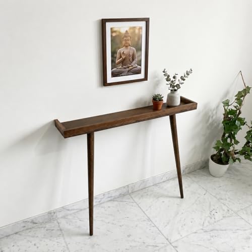 Image of 120cm Long Wooden Console Table for Living Room | Side Entrance Table for Home (120x20x80cm)