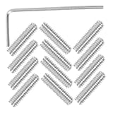 EPIGEIST 12個 エレキギター用耐久メタル製ブリッジサドル高さ調整ネジ 六角レンチ付交換用パーツ琴码螺丝弦高調整に