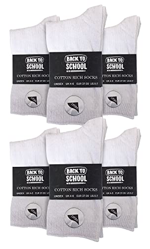 Sock Snob - 12 Pair Multipack Kids Plain School Socks | Boys & Girls | 3 Sizes| Childrens Cotton Rich Socks2