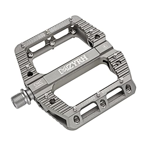 Mzyrh Road/Mountain Bike Pedals Mtb Pedals Bicycle Flat Pedals 3 Bearings 9/16” Aluminum Alloy Bicycle Platform Pedals For Bmx Mtb (Ti) #TOP11