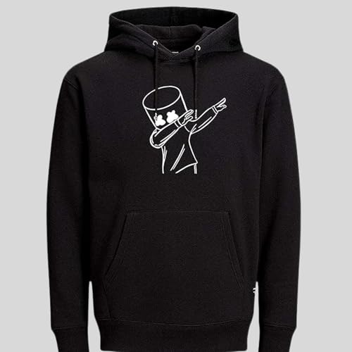 Image of WearIndia Unisex Cotton Hooded Neck Hooded Sweatshirt (W NEW DANCEMELO Hoodie Black M)