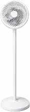 Max Star - Quiet Standing Fan 10" – 120° Oscillation, 3 Speeds, 70W, Height Adjustable, Sleep Mode, Floor or Desktop Fan, Powerful Air Flow, White