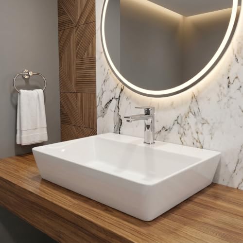 Image of Wall Mounted Wash Basin for Bathroom /Wall Hung Wash Basin /Ceramic Sink (42x34x12.5cm)