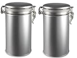 Nakpunar 2 pcs Airtight Tea Coffee Tins with Latch