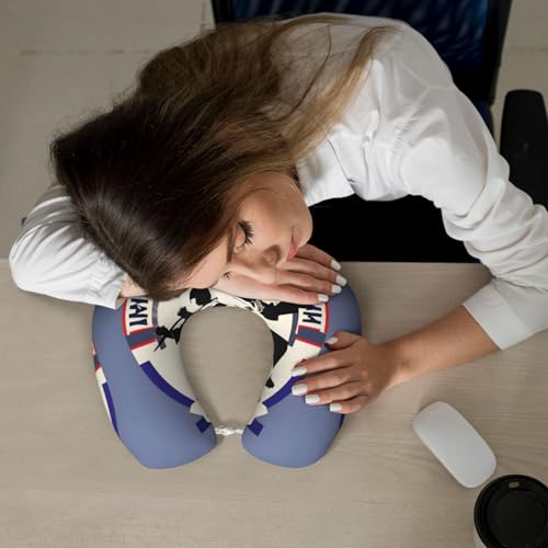 Almohada ergonómica de poliéster para viaje miniatura 7