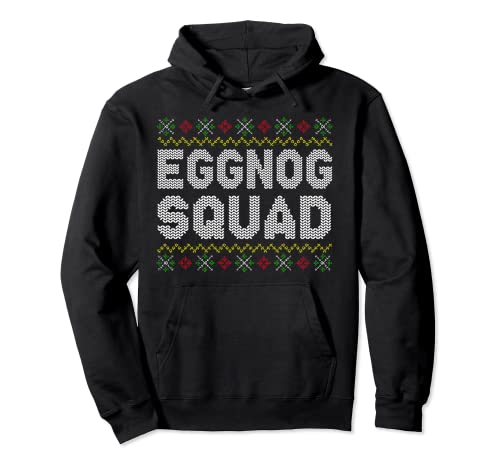 Eggnog Squad Feo Navidad Beber Humor Sudadera con Capucha