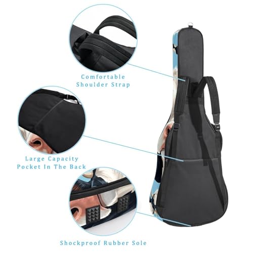 JRHEJTFZ Housse pour guitare acoustique de 1,9 cm d’épaisseur – Imperméable – Durable et élégant – Motif cerf mignon, Multicolore., 42.9×16.9×4.7 in, Motif imprimé tendance - Les Beatles, Paul McCartney, John Lennon, RIngo Starr, George Harrison JRHEJTFZ Housse pour guitare acoustique de 1,9 cm d'épaisseur - Imperméable - Durable et élégant - Motif cerf mignon, Multicolore., 42.9x16.9x4.7 in, Motif imprimé tendance – Image 4